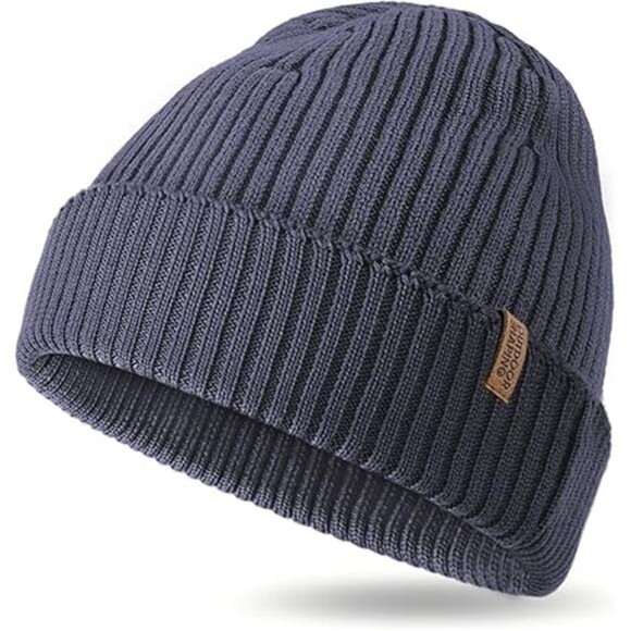 Wool Beanie for Men & Women, Unisex Daily Cuffed Plain main image 4